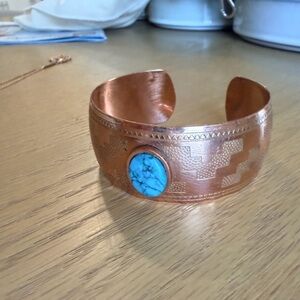 Copper and Turquoise Bracelet
